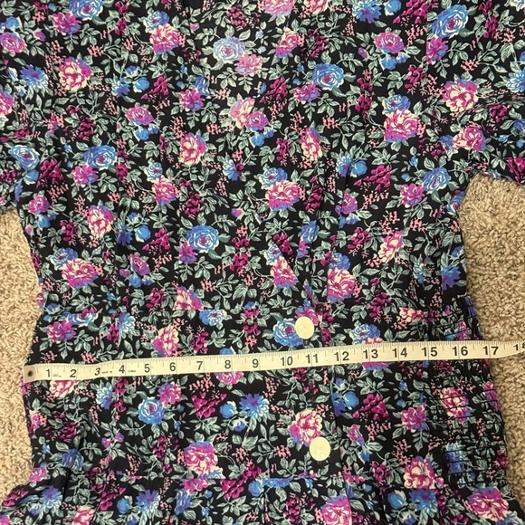Vintage Floral Black Dress - Picture 8 of 8